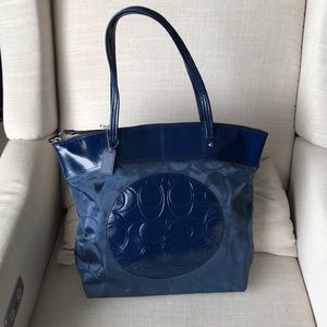 Navy Coach Tote